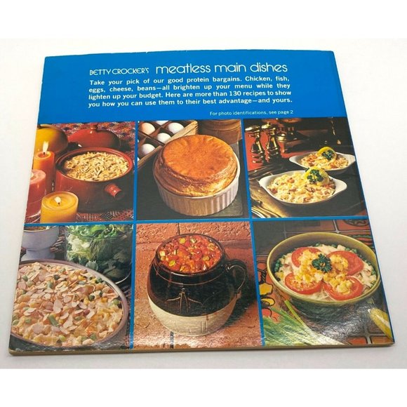 Meatless Main Dishes Vintage Cookbook Betty Crocker 130 Recipes Paperback 1973 - Picture 5 of 11